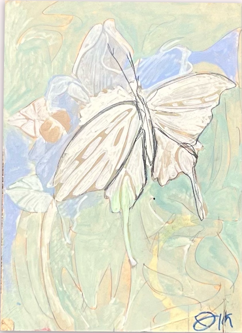 Butterfly — vibrant mixed media butterfly painting